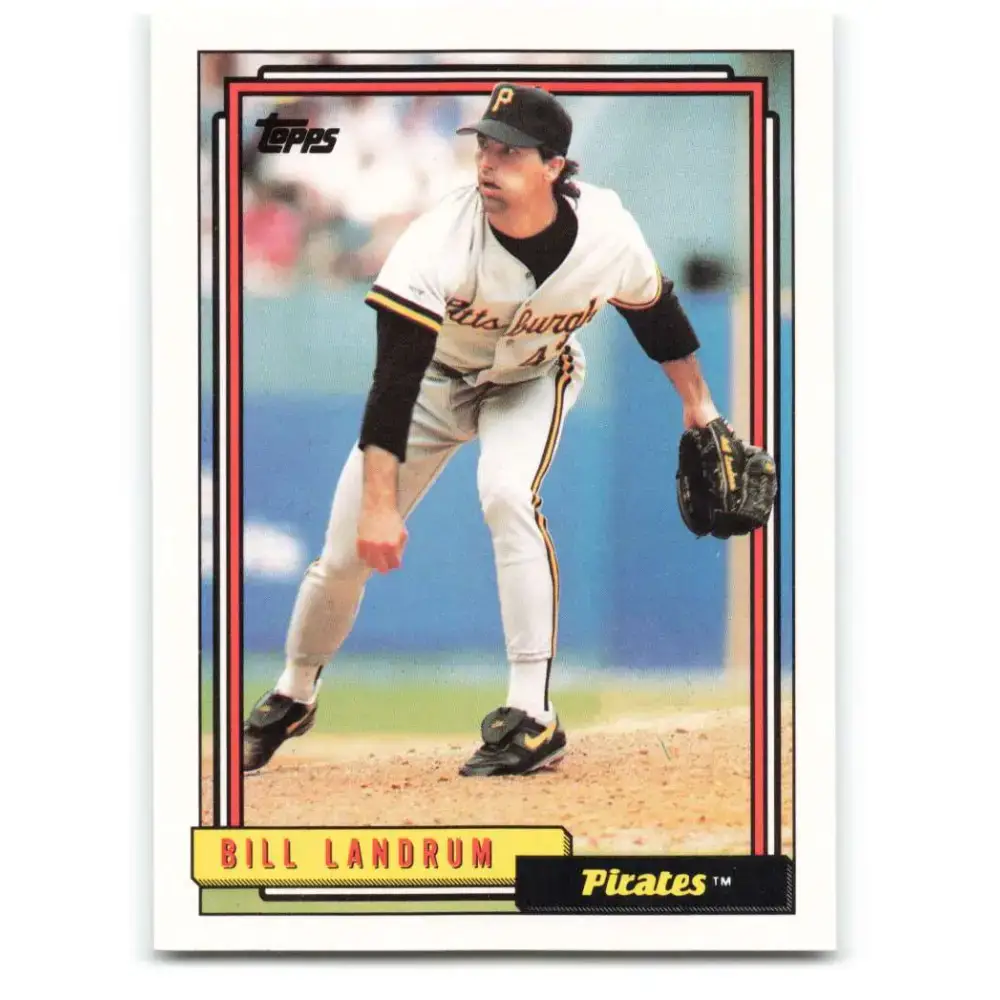 1992 Topps #661 Bill Landrum NM-MT Pittsburgh Pirates Baseball Card - Baseball Card Single