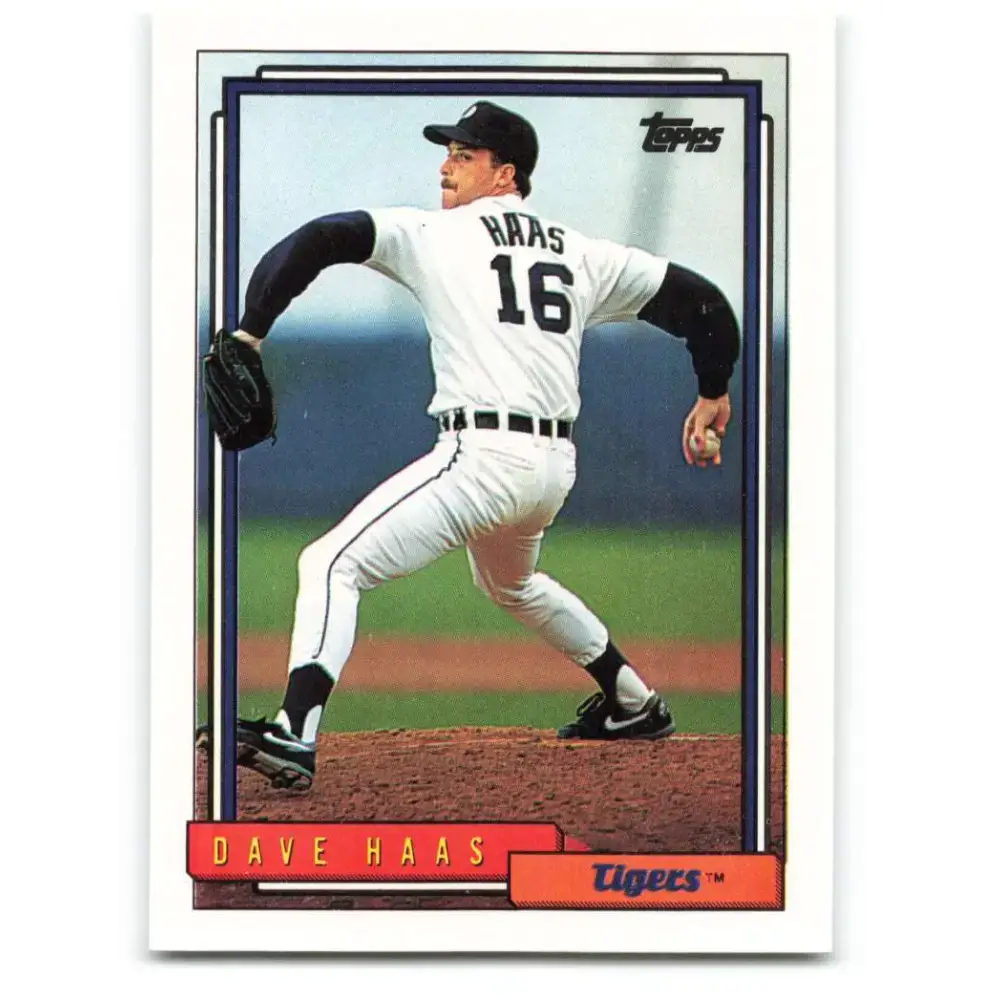 1992 Topps #665 Dave Haas NM-MT Detroit Tigers Baseball Card - Baseball Card Single
