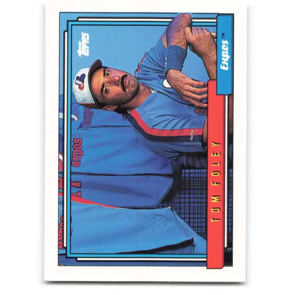 1992 Topps #666 Tom Foley NM-MT Montreal Expos Baseball Card - Baseball Card Single