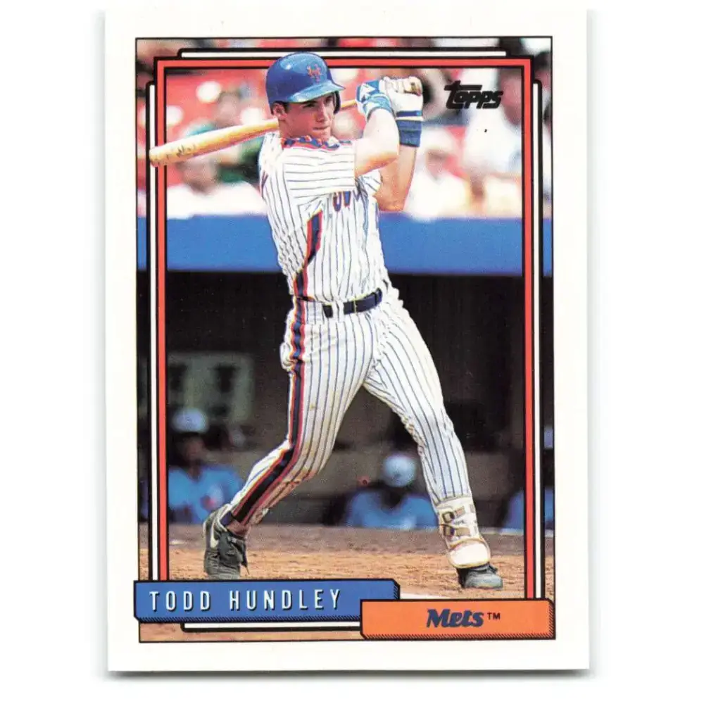 1992 Topps #673 Todd Hundley NM-MT New York Mets Baseball Card - Baseball Card Single