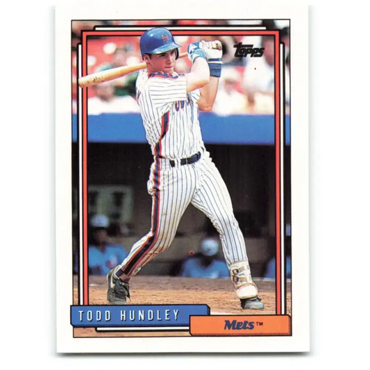 1992 Topps #673 Todd Hundley NM-MT New York Mets Baseball Card - Baseball Card Single
