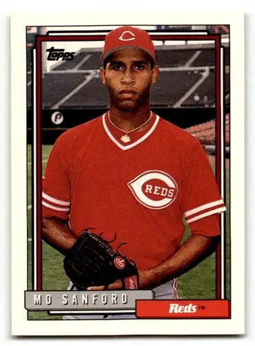 1992 Topps #674 Mo Sanford Cincinnati Reds Baseball Cards EX/NM ID:55887 - Baseball Card Single