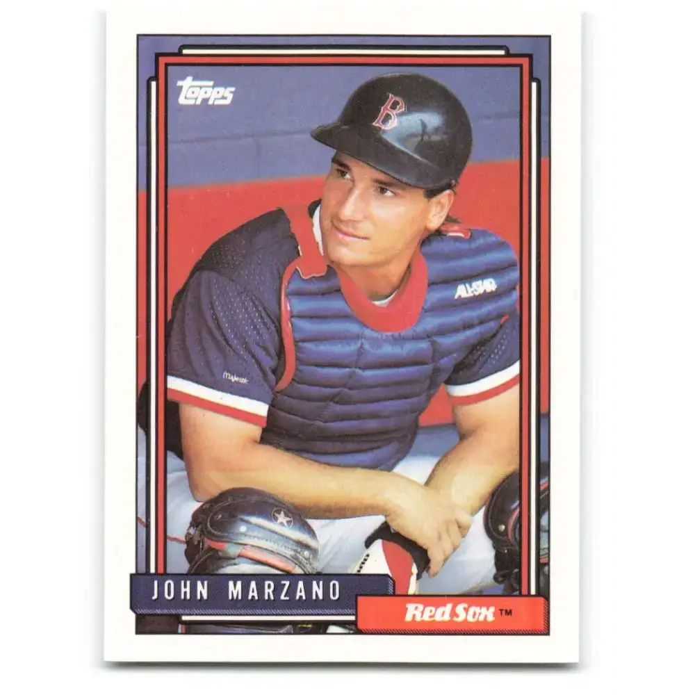 1992 Topps #677 John Marzano NM-MT Boston Red Sox Baseball Card - Baseball Card Single