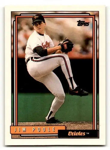 1992 Topps #683 Jim Poole Baltimore Orioles Baseball Cards EX/NM ID:61132 - Baseball Card Single
