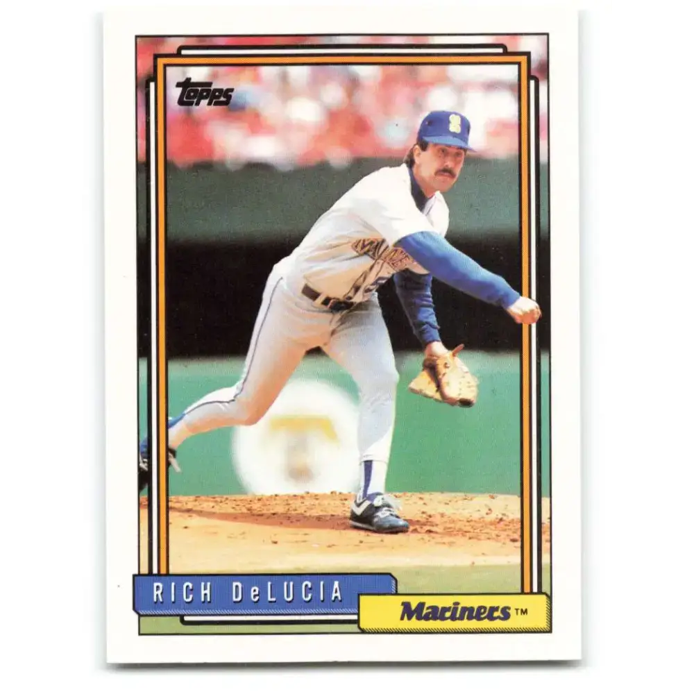 1992 Topps #686 Rich DeLucia NM-MT Seattle Mariners Baseball Card - Baseball Card Single