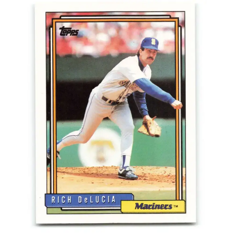 1992 Topps #686 Rich DeLucia NM-MT Seattle Mariners Baseball Card - Baseball Card Single