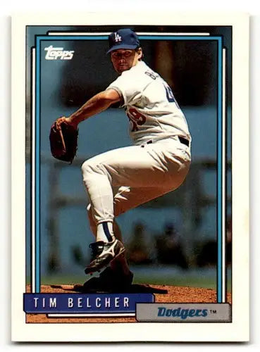 Tim Belcher Los Angeles Dodgers baseball card from 1992 Topps #688