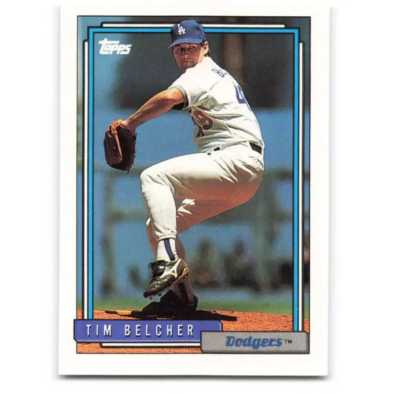 1992 Topps #688 Tim Belcher NM-MT Los Angeles Dodgers Baseball Card - Baseball Card Single