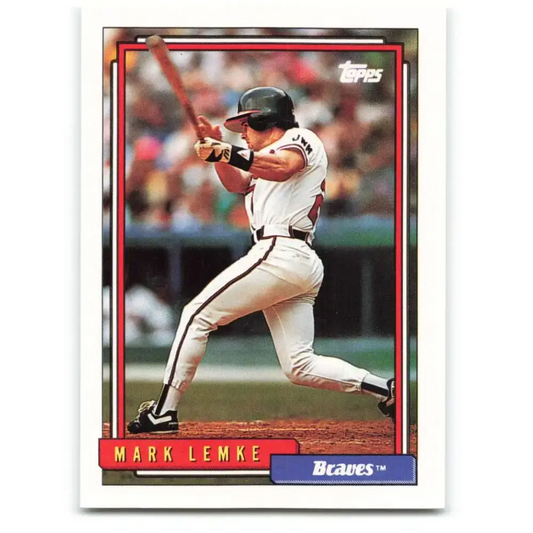 1992 Topps #689 Mark Lemke NM-MT Atlanta Braves Baseball Card