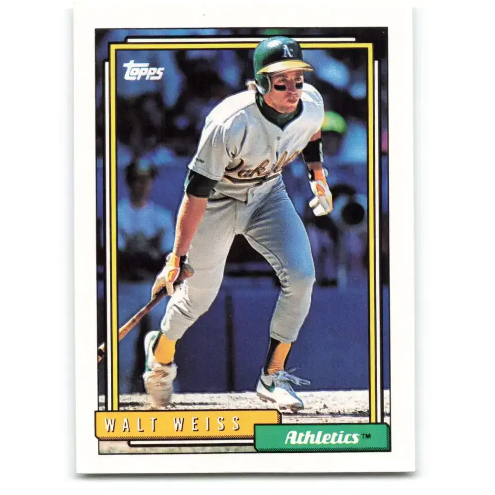 1992 Topps #691 Walt Weiss NM-MT Oakland Athletics Baseball Card - Baseball Card Single