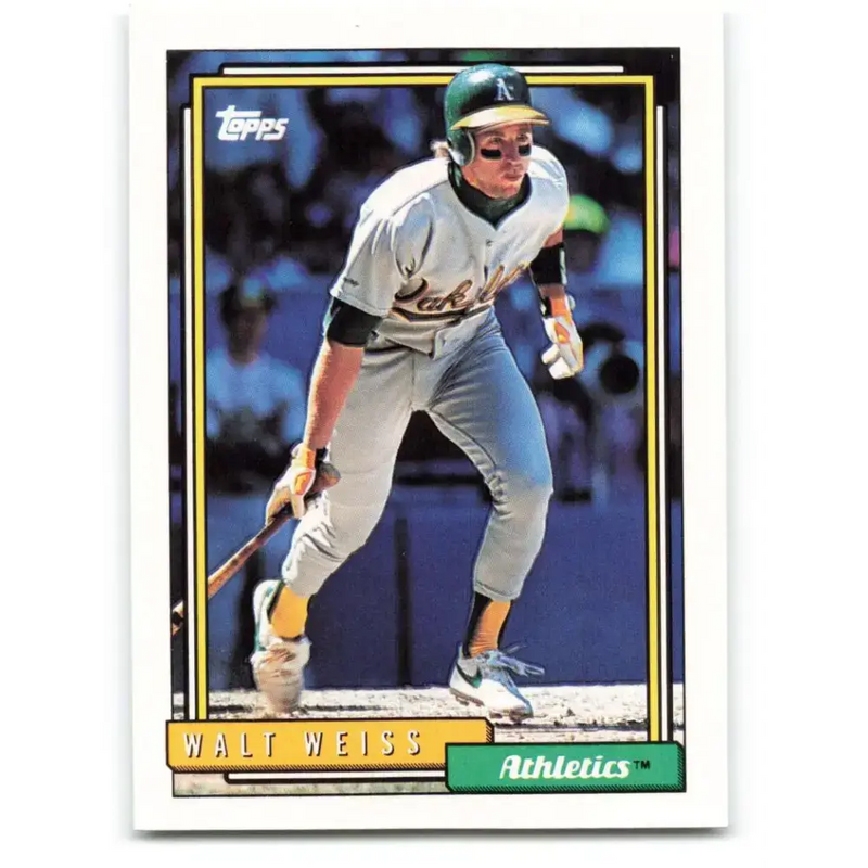 1992 Topps #691 Walt Weiss NM-MT Oakland Athletics Baseball Card - Baseball Card Single