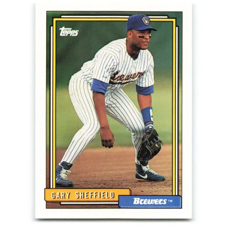 1992 Topps #695 Gary Sheffield NM-MT Milwaukee Brewers Baseball Card - Baseball Card Single