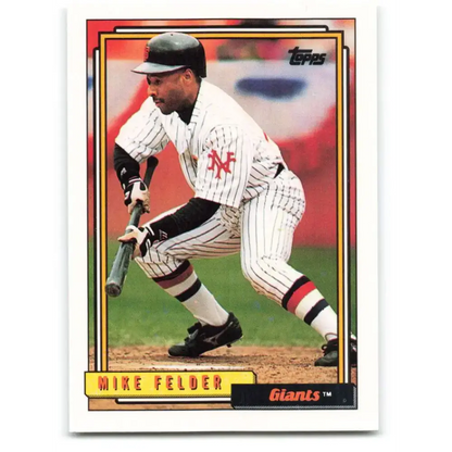 1992 Topps #697 Mike Felder EX Excellent San Francisco Giants Baseball Card - Baseball Card