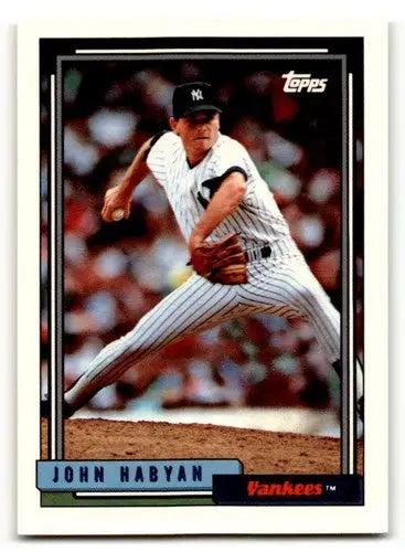 1992 Topps #698 John Habyan New York Yankees Baseball Cards EX/NM ID:55808 - Baseball Card Single