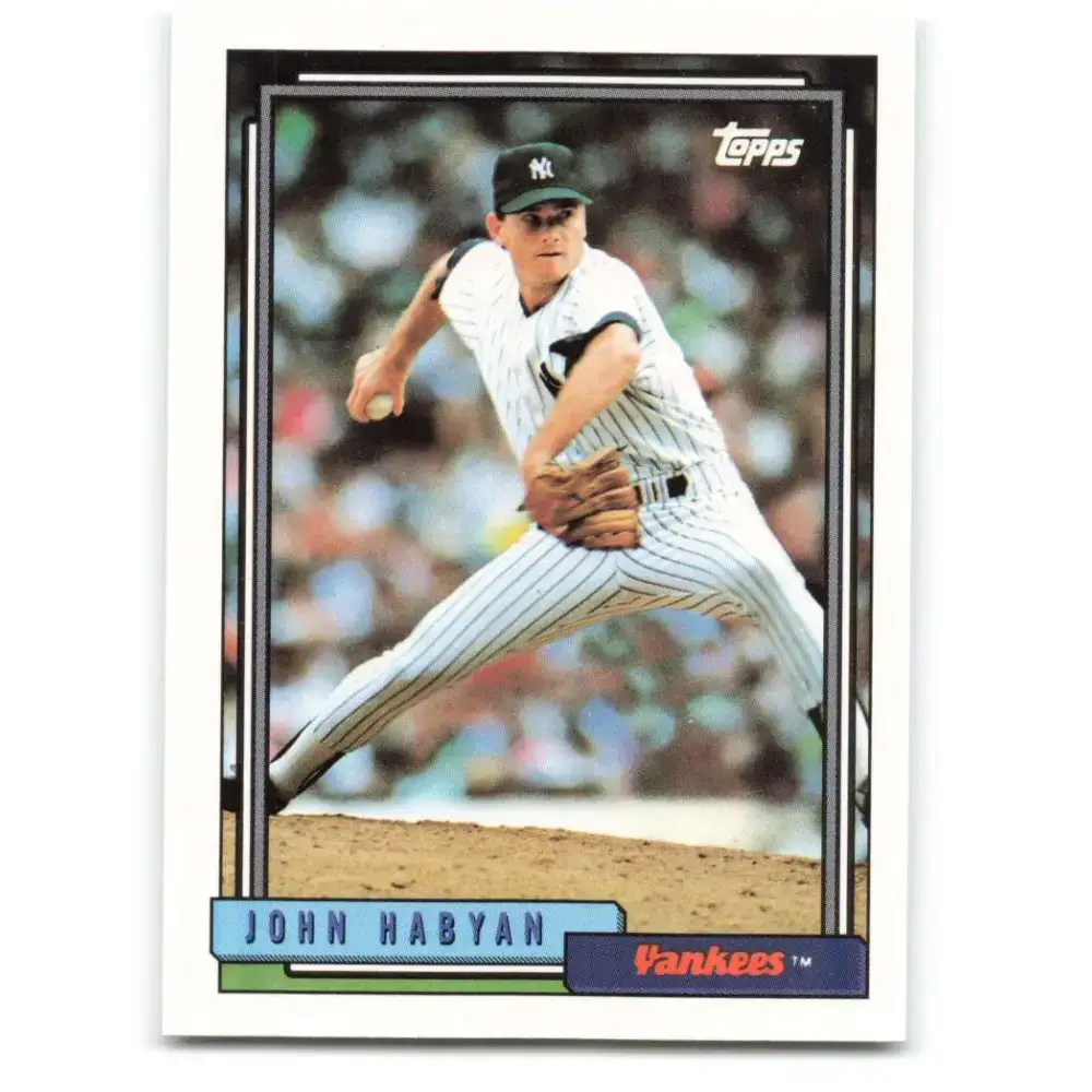 1992 Topps #698 John Habyan NM-MT New York Yankees Baseball Card - Baseball Card Single