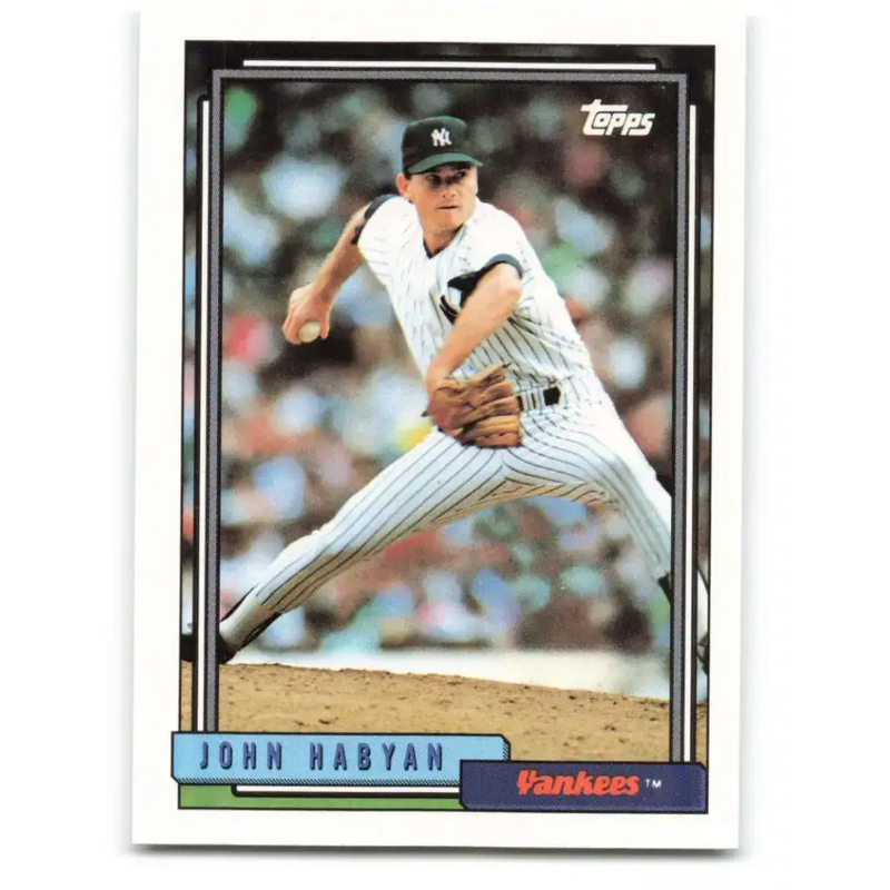 1992 Topps #698 John Habyan NM-MT New York Yankees Baseball Card - Baseball Card Single