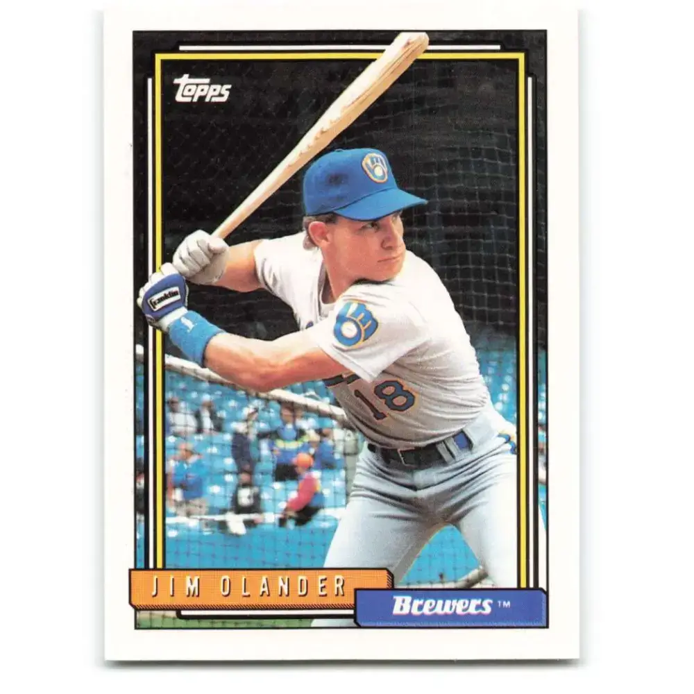 1992 Topps #7 Jim Olander NM-MT RC Rookie Milwaukee Brewers Baseball Card - Baseball Card Single
