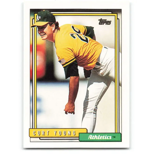 1992 Topps #704 Curt Young NM-MT Oakland Athletics Baseball Card