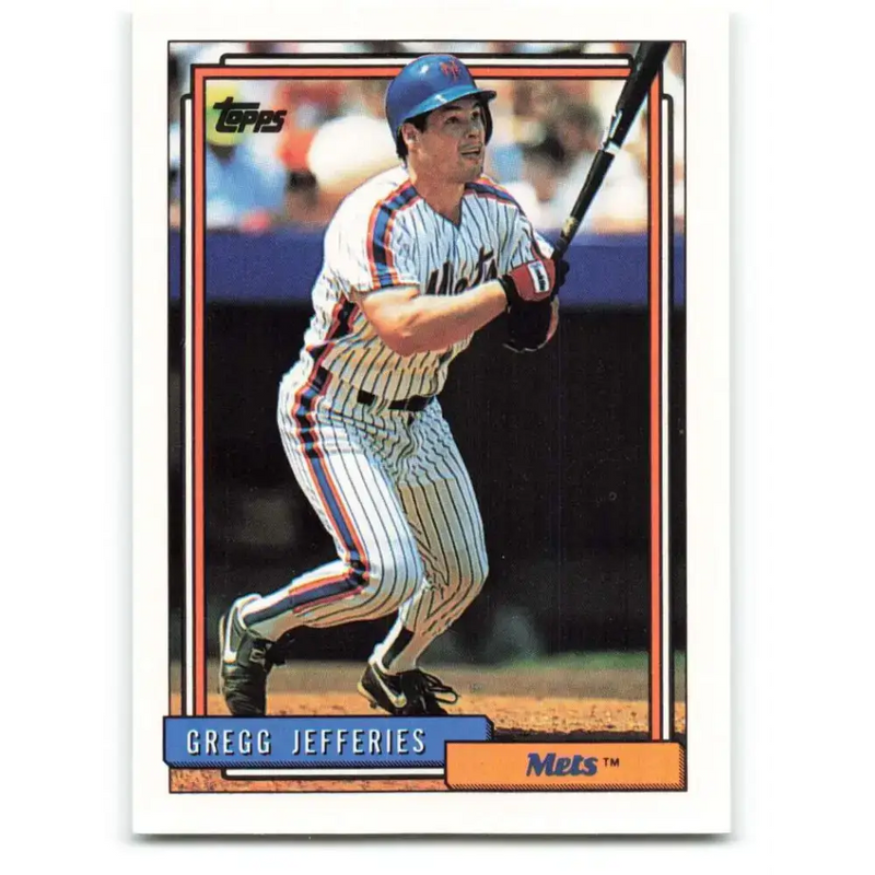 1992 Topps #707 Gregg Jefferies NM-MT New York Mets Baseball Card - Baseball Card Single