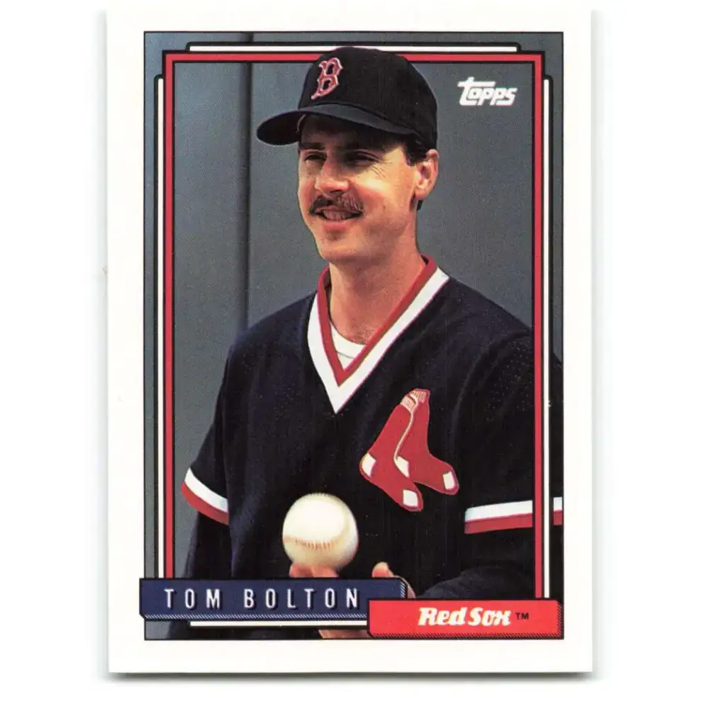 1992 Topps #708 Tom Bolton NM-MT Boston Red Sox Baseball Card - Baseball Card Single
