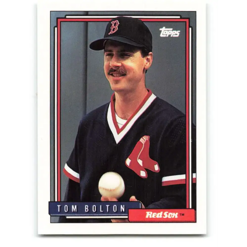 1992 Topps #708 Tom Bolton NM-MT Boston Red Sox Baseball Card - Baseball Card Single
