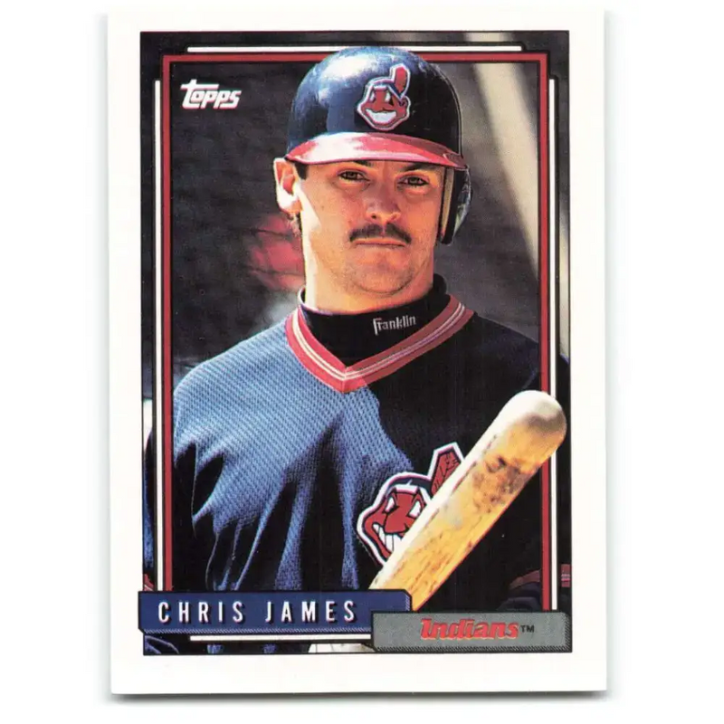 1992 Topps #709 Chris James NM-MT Cleveland Indians Baseball Card - Baseball Card Single