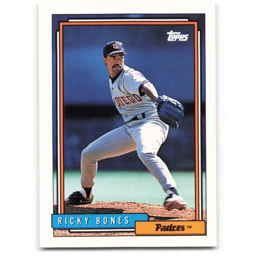 1992 Topps #711 Ricky Bones NM-MT San Diego Padres Baseball Card - Baseball Card Single