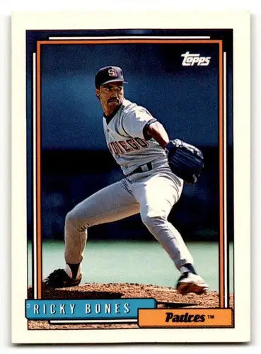 1992 Topps #711 Ricky Bones San Diego Padres Baseball Cards EX/NM ID:54715 - Baseball Card Single