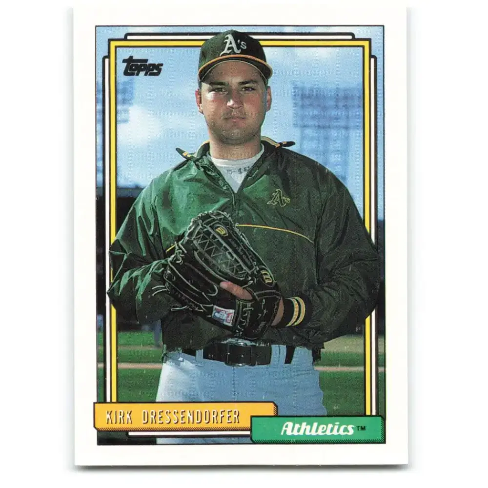 1992 Topps #716 Kirk Dressendorfer NM-MT Oakland Athletics Baseball Card - Baseball Card Single