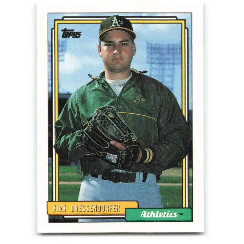 1992 Topps #716 Kirk Dressendorfer NM-MT Oakland Athletics Baseball Card - Baseball Card Single
