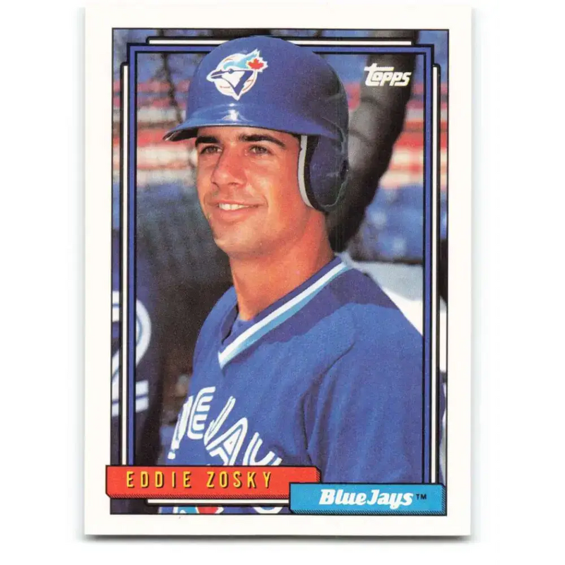1992 Topps #72 Eddie Zosky EX Excellent Toronto Blue Jays Baseball Card - Baseball Card Single