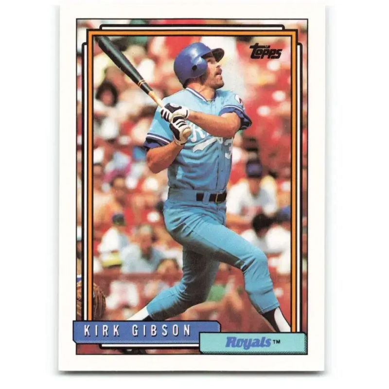 1992 Topps #720 Kirk Gibson NM-MT Kansas City Royals Baseball Card - Baseball Card Single