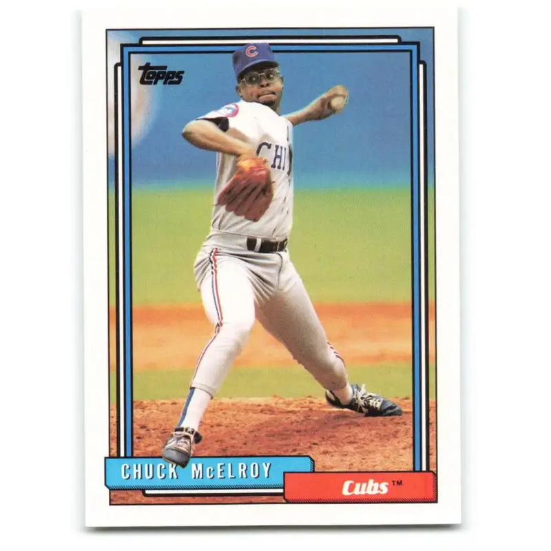 1992 Topps #727 Chuck McElroy NM-MT Chicago Cubs Baseball Card - Baseball Card Single