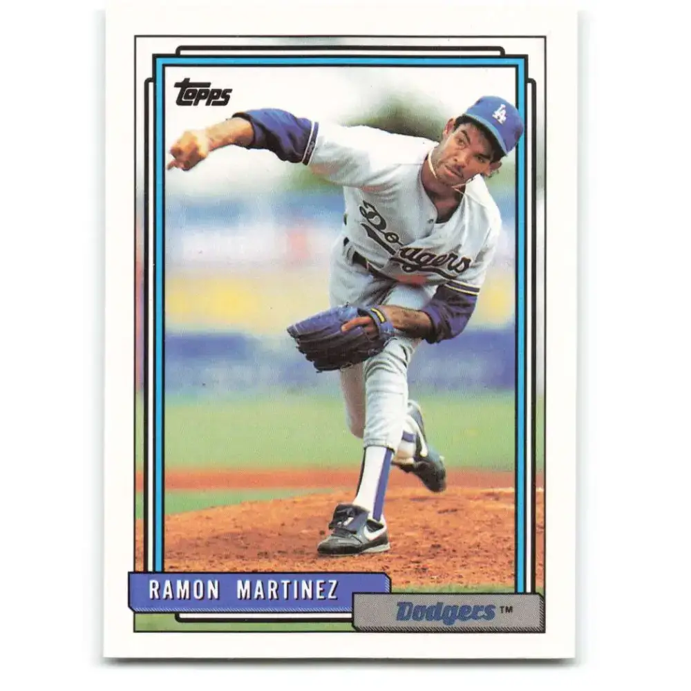 1992 Topps #730 Ramon Martinez NM-MT Los Angeles Dodgers Baseball Card - Baseball Card Single
