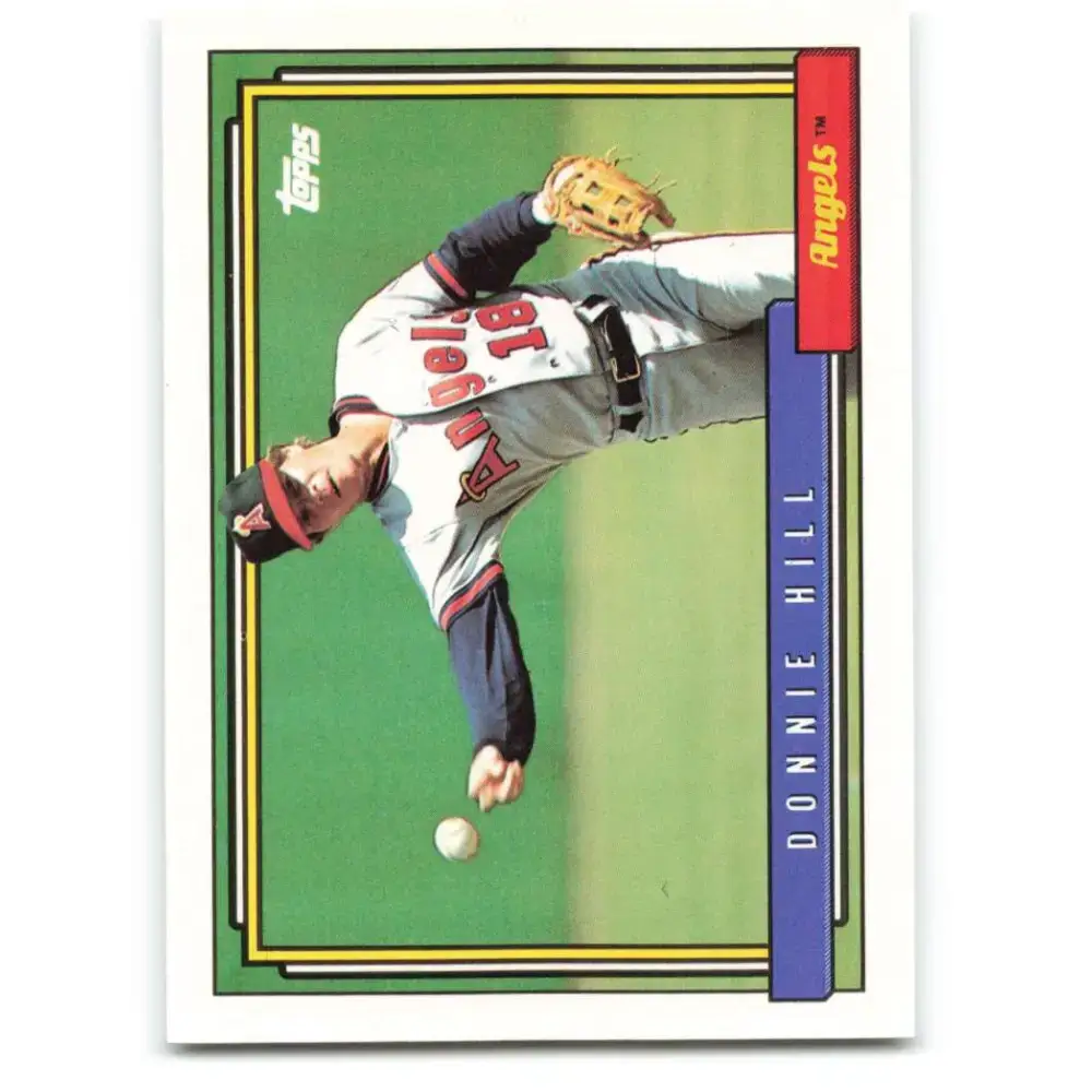 1992 Topps #731 Donnie Hill NM-MT California Angels Baseball Card - Baseball Card Single