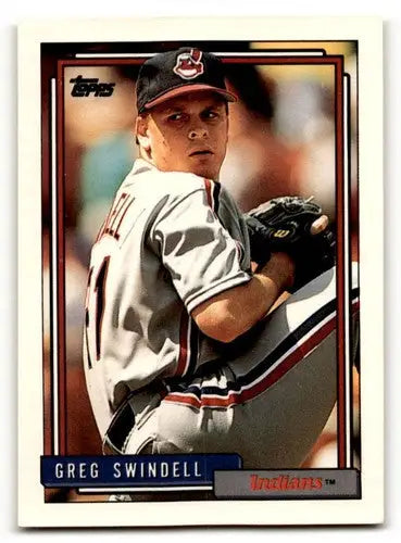 1992 Topps #735 Greg Swindell Cleveland Indians Baseball Cards EX/NM ID:61130 - Baseball Card Single