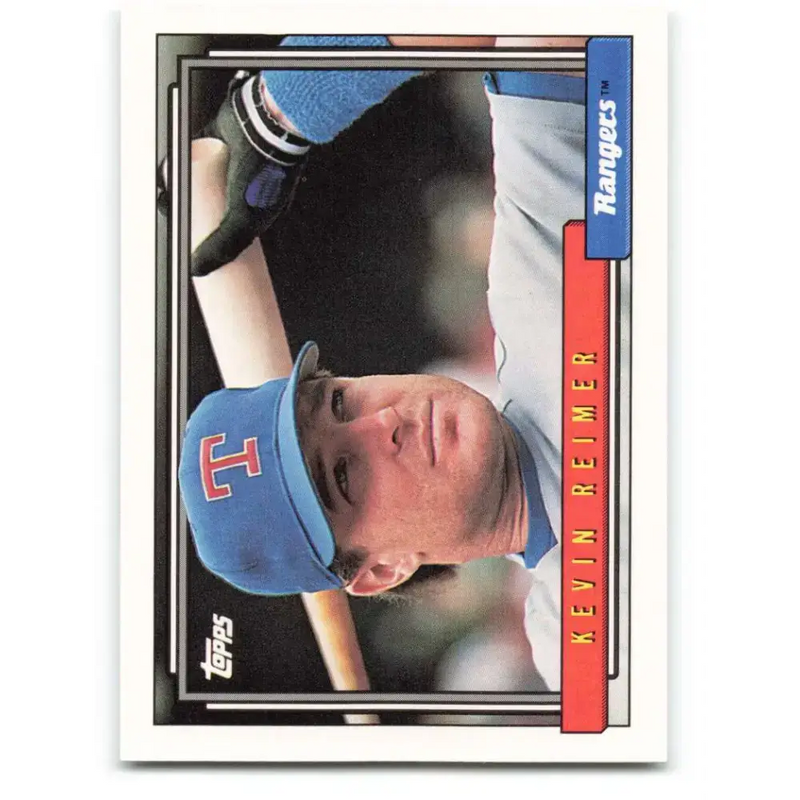 1992 Topps #737 Kevin Reimer NM-MT Texas Rangers Baseball Card - Baseball Card Single