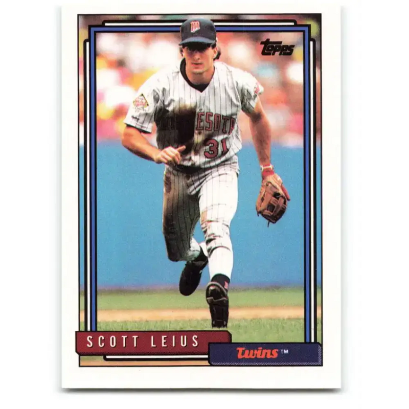 1992 Topps #74 Scott Leius NM-MT Minnesota Twins Baseball Card - Baseball Card Single