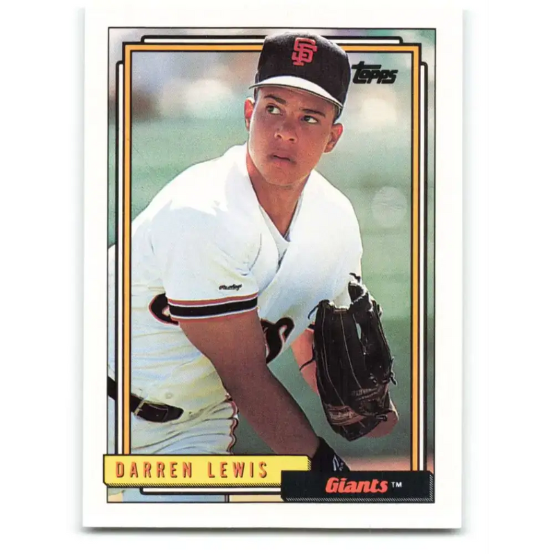 1992 Topps #743 Darren Lewis NM-MT San Francisco Giants Baseball Card - Baseball Card Single