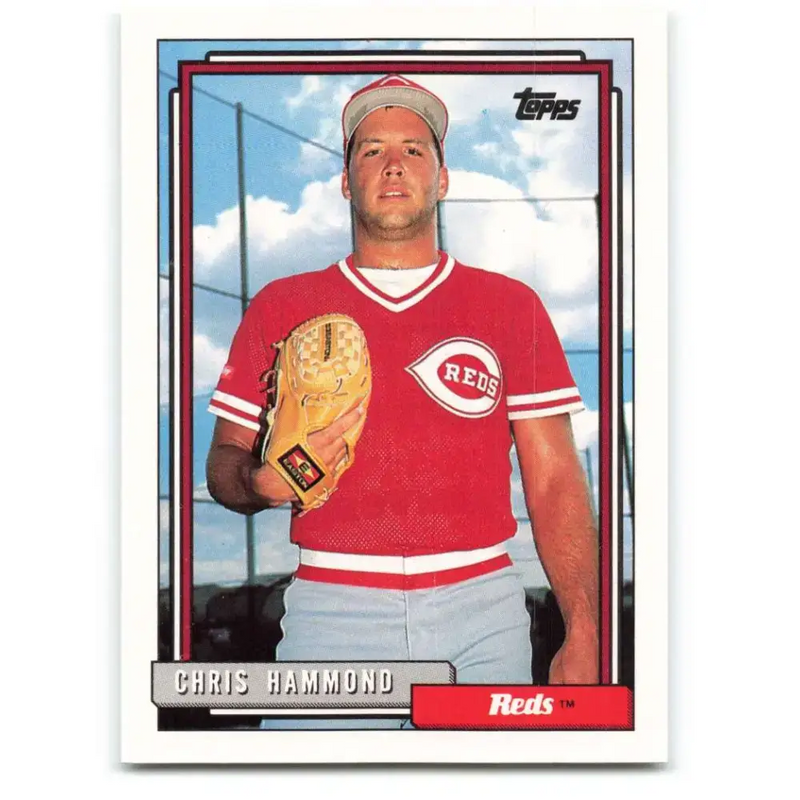 1992 Topps #744 Chris Hammond EX Excellent Cincinnati Reds Baseball Card - Baseball Card Single