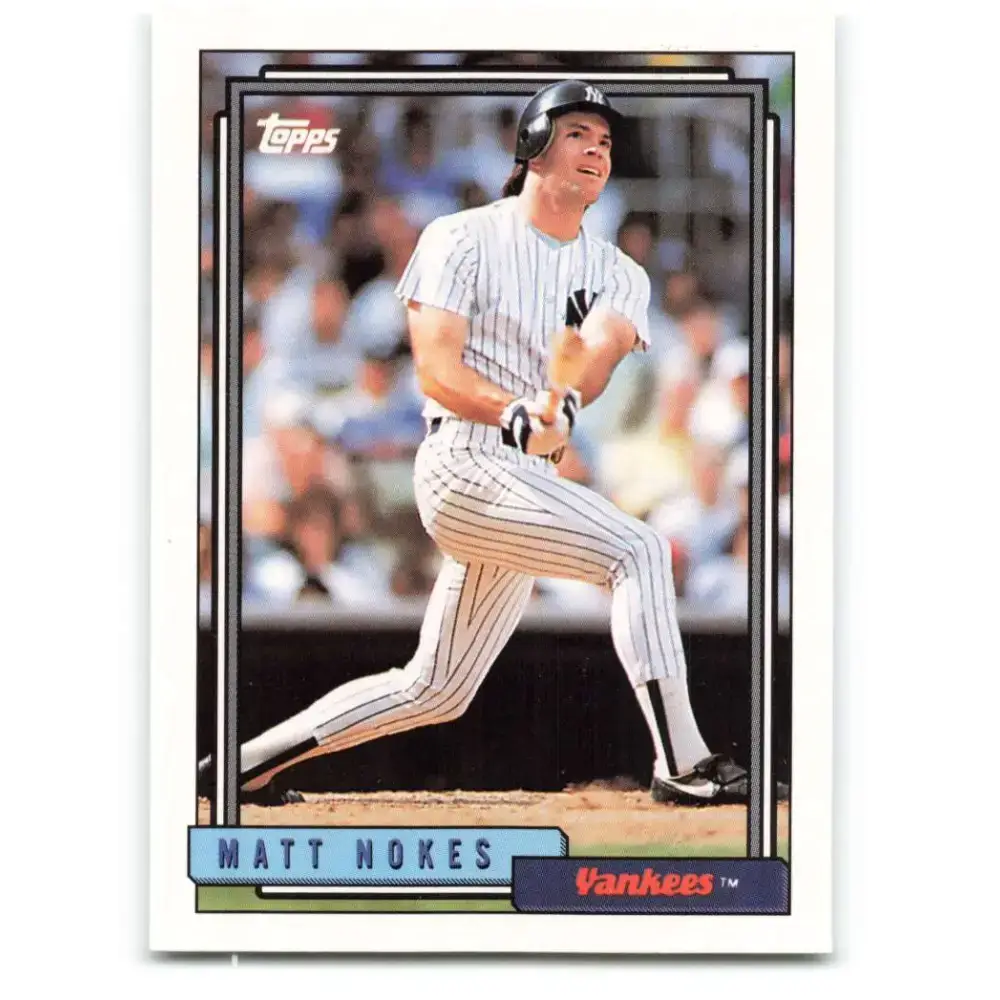 1992 Topps #748 Matt Nokes NM-MT New York Yankees Baseball Card - Baseball Card Single