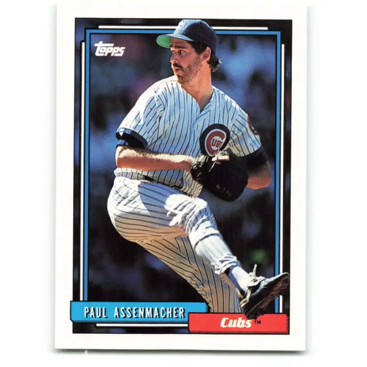 1992 Topps #753 Paul Assenmacher NM-MT Chicago Cubs Baseball Card