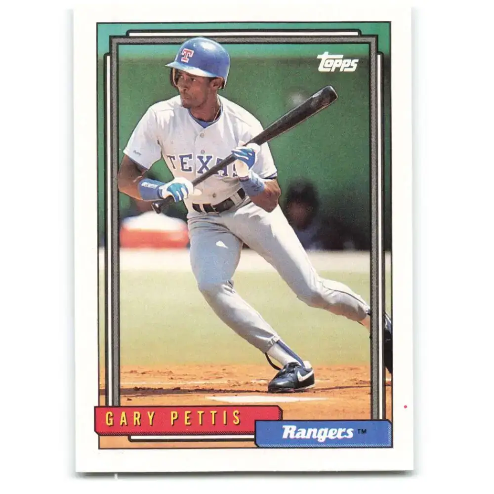 1992 Topps #756 Gary Pettis NM-MT Texas Rangers Baseball Card - Baseball Card Single