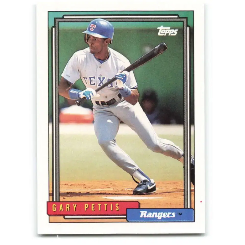 1992 Topps #756 Gary Pettis NM-MT Texas Rangers Baseball Card - Baseball Card Single