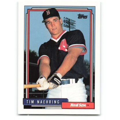 1992 Topps #758 Tim Naehring EX Excellent Boston Red Sox Baseball Card - Baseball Card