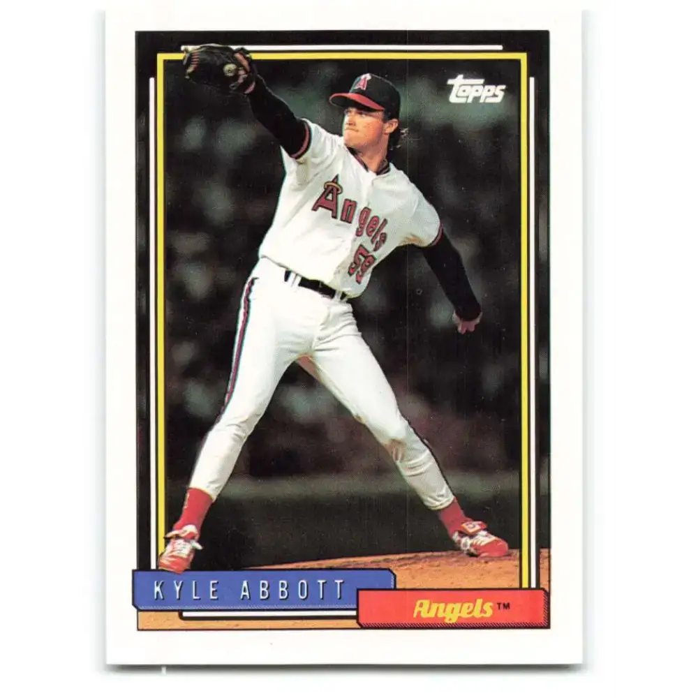 1992 Topps #763 Kyle Abbott NM-MT California Angels Baseball Card - Baseball Card Single