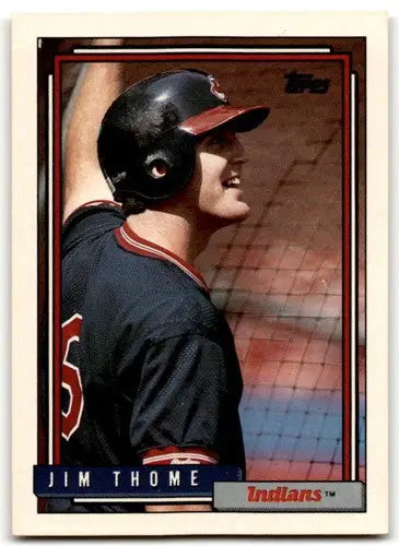 Original gloss Jim Thome baseball card from 1992 Topps #768 featuring Simply Sandoval Indians