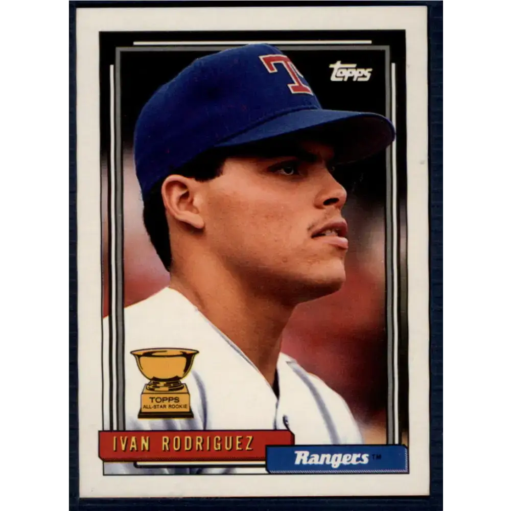 1992 Topps #78 Ivan Rodriguez NM-MT Texas Rangers Baseball Card - Baseball Card Single