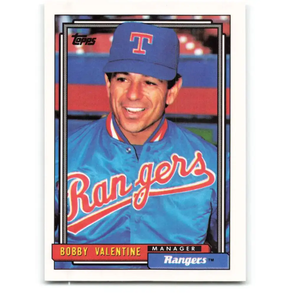 1992 Topps #789 Bobby Valentine NM-MT Texas Rangers Baseball Card - Baseball Card Single