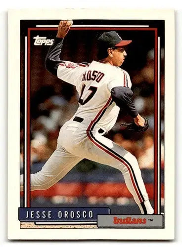 1992 Topps #79 Jesse Orosco Cleveland Indians Baseball Cards EX/NM ID:61139 - Baseball Card Single